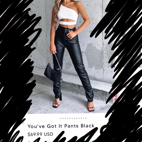 White Fox Boutique Leather Trousers - Picture 5 of 7